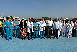 דקת דומיה במרכז הרפואי לגליל לזכר הנרצחים וחללי צה״ל